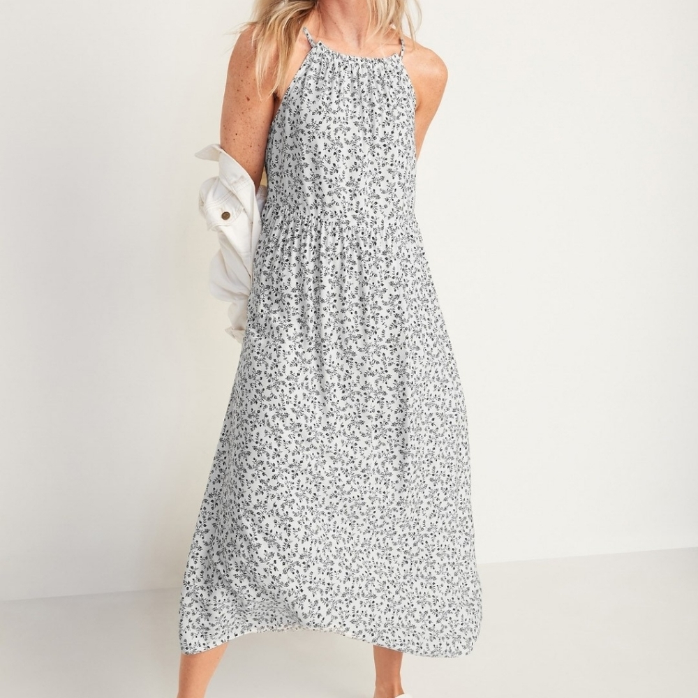 BRAND NEW High Neck Maxi Swing Dress